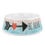 Inspirational Quotes Plastic Dog Bowl - Medium