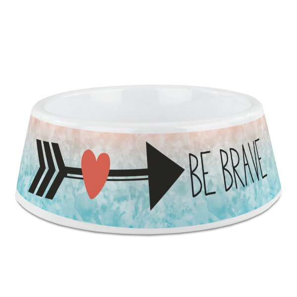 Custom Inspirational Quotes Plastic Dog Bowl - Medium