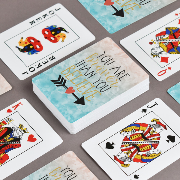 Inspirational Quotes Playing Cards - Front & Back View