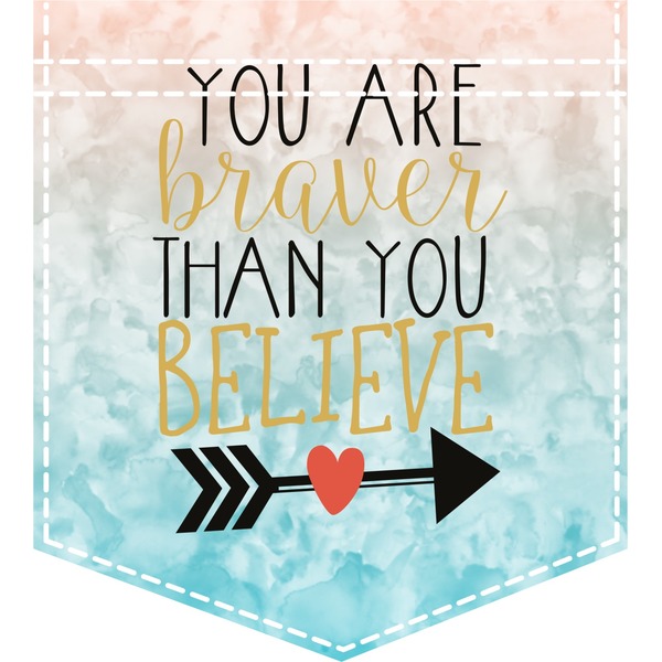 Custom Inspirational Quotes Iron On Faux Pocket