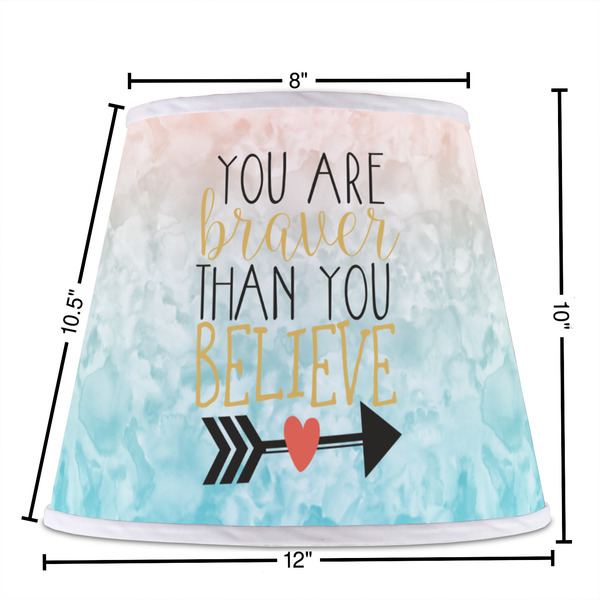 Inspirational Quotes Poly Film Empire Lampshade - Dimensions