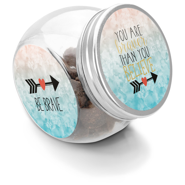 Custom Inspirational Quotes Puppy Treat Jar