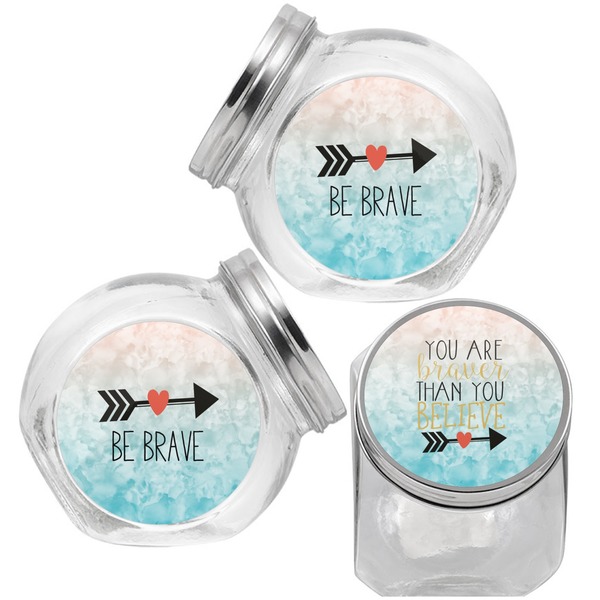 Inspirational Quotes Puppy Treat Jar - Top Left Right