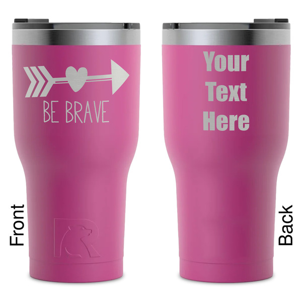 Custom Inspirational Quotes RTIC Tumbler - Magenta - Laser Engraved - Double-Sided