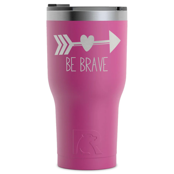 Custom Inspirational Quotes RTIC Tumbler - Magenta - Laser Engraved - Single-Sided