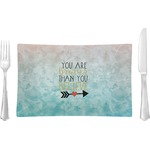Inspirational Quotes Glass Rectangular Lunch / Dinner Plate