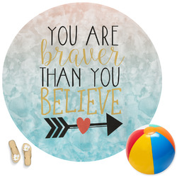 Inspirational Quotes Round Beach Towel