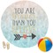 Inspirational Quotes Round Beach Towel