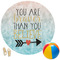 Inspirational Quotes Round Beach Towel