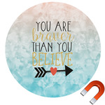 Inspirational Quotes Round Car Magnet - 6"