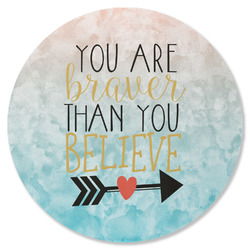 Inspirational Quotes Round Rubber Backed Coaster