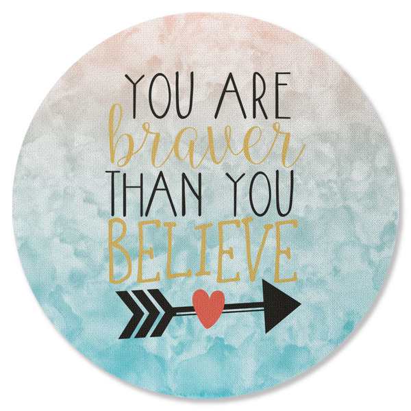 Inspirational Quotes Round Coaster Rubber Back - Single