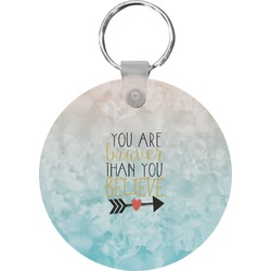 Inspirational Quotes Round Plastic Keychain