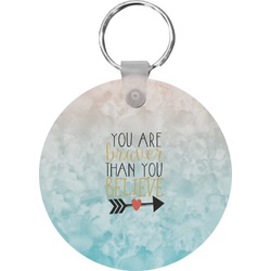 Inspirational Quotes Round Plastic Keychain