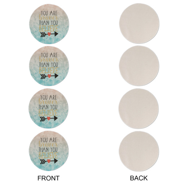 Inspirational Quotes Round Linen Placemats - APPROVAL Set of 4 (single sided)