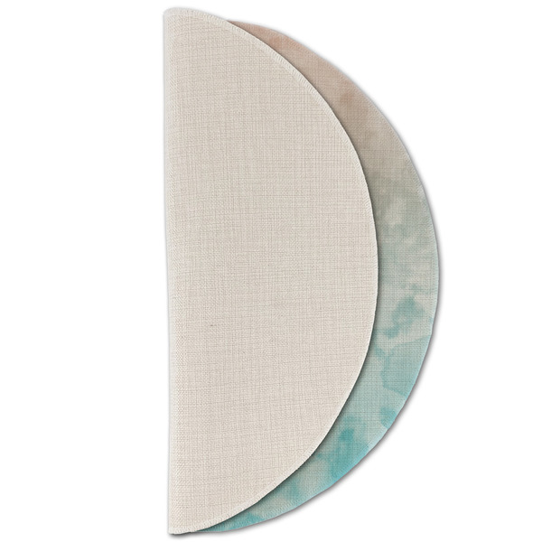 Inspirational Quotes Round Linen Placemats - HALF FOLDED (single sided)