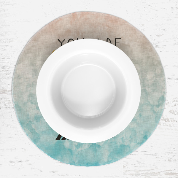 Inspirational Quotes Round Linen Placemats - LIFESTYLE (single)