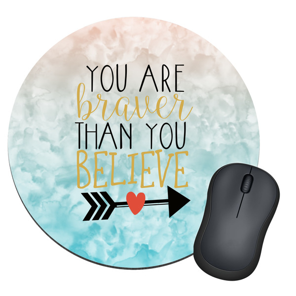 Custom Inspirational Quotes Round Mouse Pad