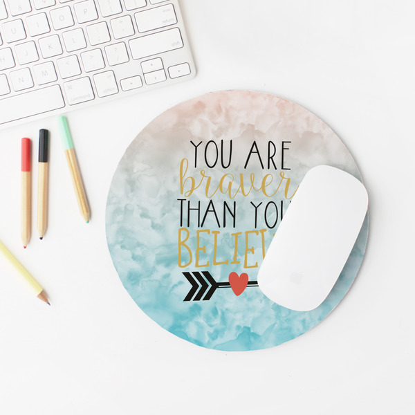 Inspirational Quotes Round Mousepad - LIFESTYLE 2