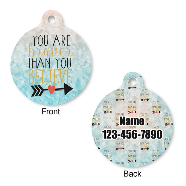 Inspirational Quotes Round Pet ID Tag - Large - Approval