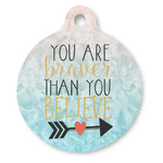 Inspirational Quotes Round Pet ID Tag