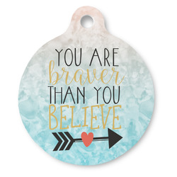 Inspirational Quotes Round Pet ID Tag