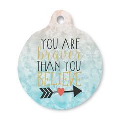 Inspirational Quotes Round Pet ID Tag - Small
