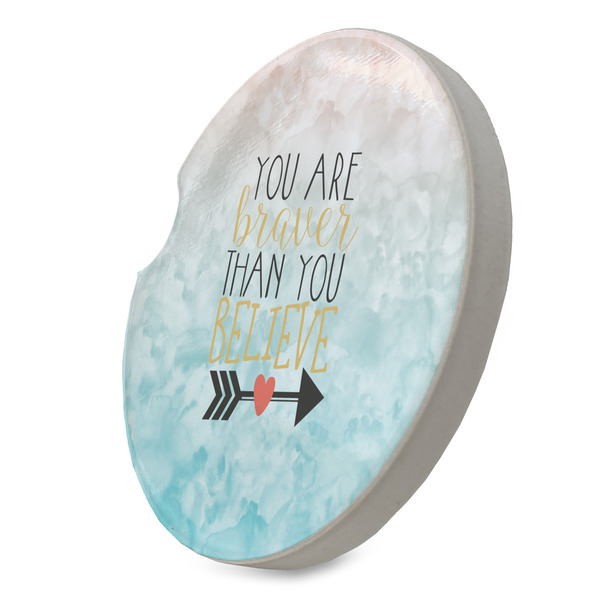 Inspirational Quotes Sandstone Car Coaster - STANDING ANGLE