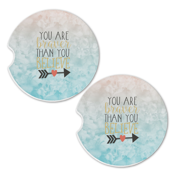 Inspirational Quotes Sandstone Car Coasters - Set of 2