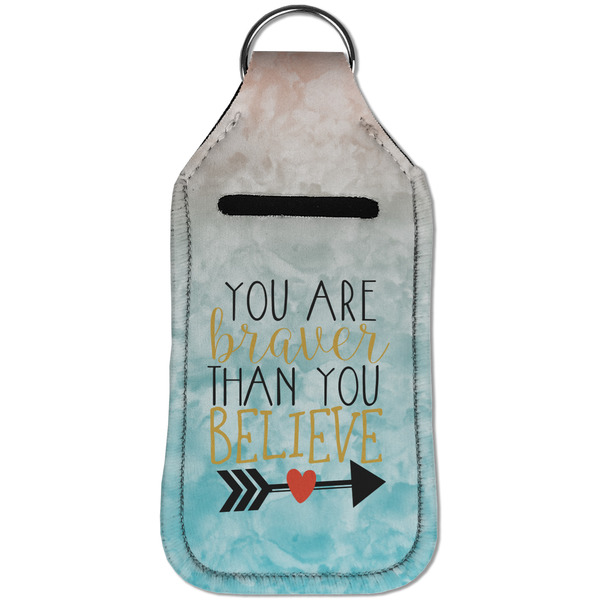 Inspirational Quotes Sanitizer Holder Keychain - Large (Front)