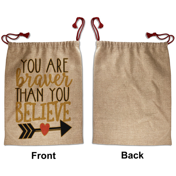 Inspirational Quotes Santa Bag - Approval - Front