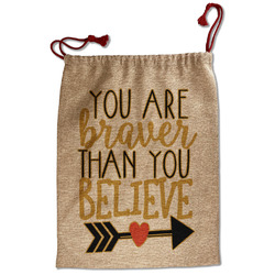 Inspirational Quotes Santa Sack - Front