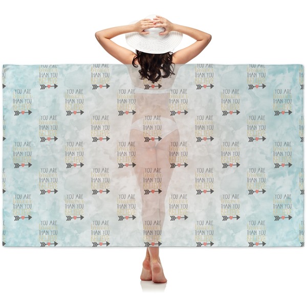 Custom Inspirational Quotes Sheer Sarong