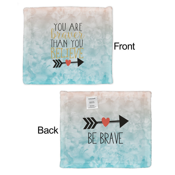 Inspirational Quotes Security Blanket - Front & Back View