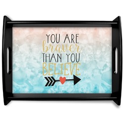 Inspirational Quotes Black Wooden Tray - Large