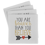 Inspirational Quotes Absorbent Stone Coasters - Set of 4