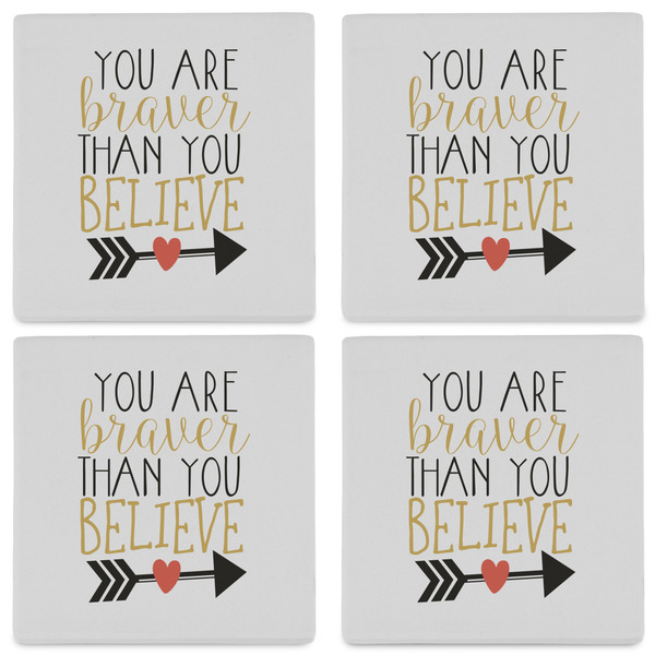 Inspirational Quotes Set of 4 Sandstone Coasters - See All 4 View