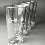 Inspirational Quotes Pint Glasses - Engraved (Set of 4)