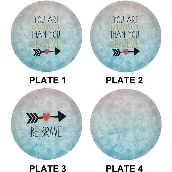 Inspirational Quotes Set of Lunch / Dinner Plates (Approval)