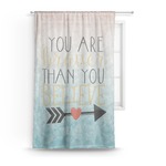 Inspirational Quotes Sheer Curtain
