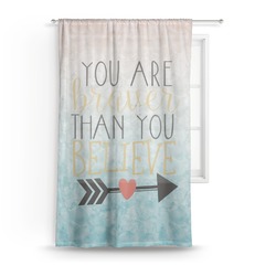Inspirational Quotes Sheer Curtain
