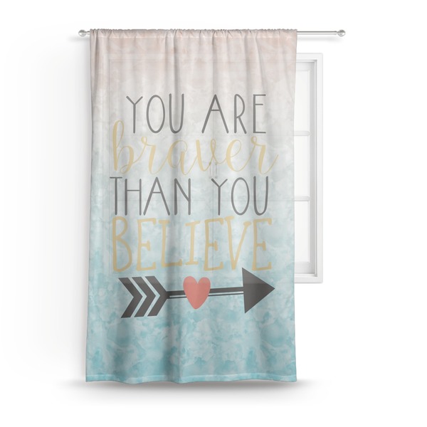 Custom Inspirational Quotes Sheer Curtain - 50"x84"