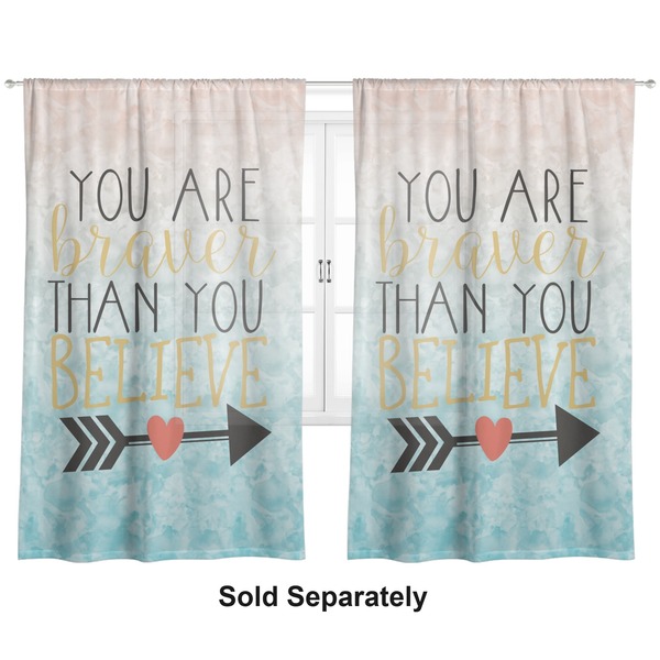 Inspirational Quotes Sheer Curtains