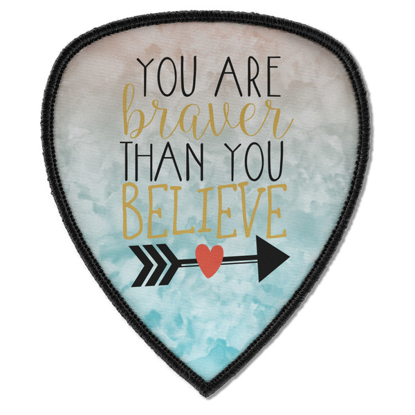 Custom Inspirational Quotes Iron on Shield Patch A