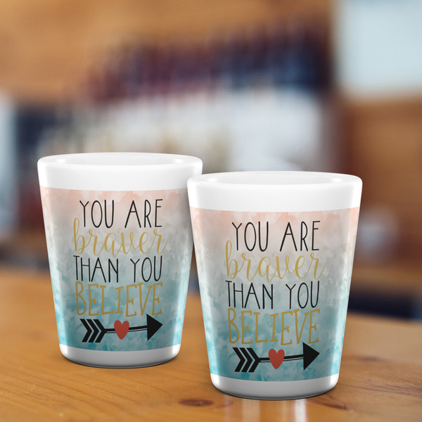 Inspirational Quotes Shot Glass - White - LIFESTYLE
