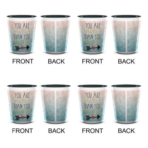 Inspirational Quotes Shot Glassess - Two Tone - Set of 4 - APPROVAL