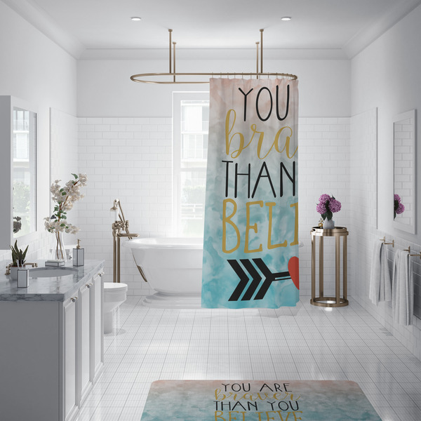 Inspirational Quotes Shower Curtain - 70"x83"