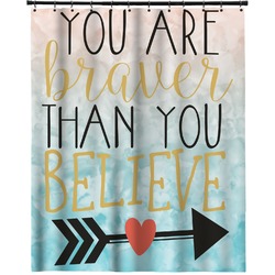 Inspirational Quotes Extra Long Shower Curtain - 70"x84"
