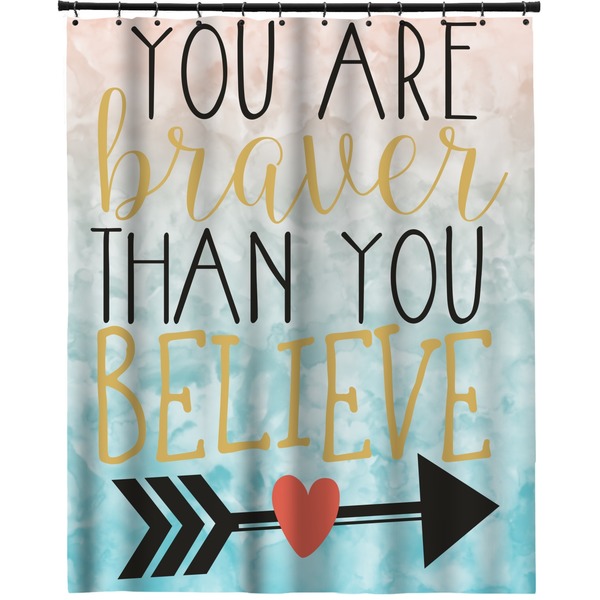 Custom Inspirational Quotes Extra Long Shower Curtain - 70"x84"