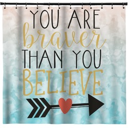 Inspirational Quotes Shower Curtain - Custom Size
